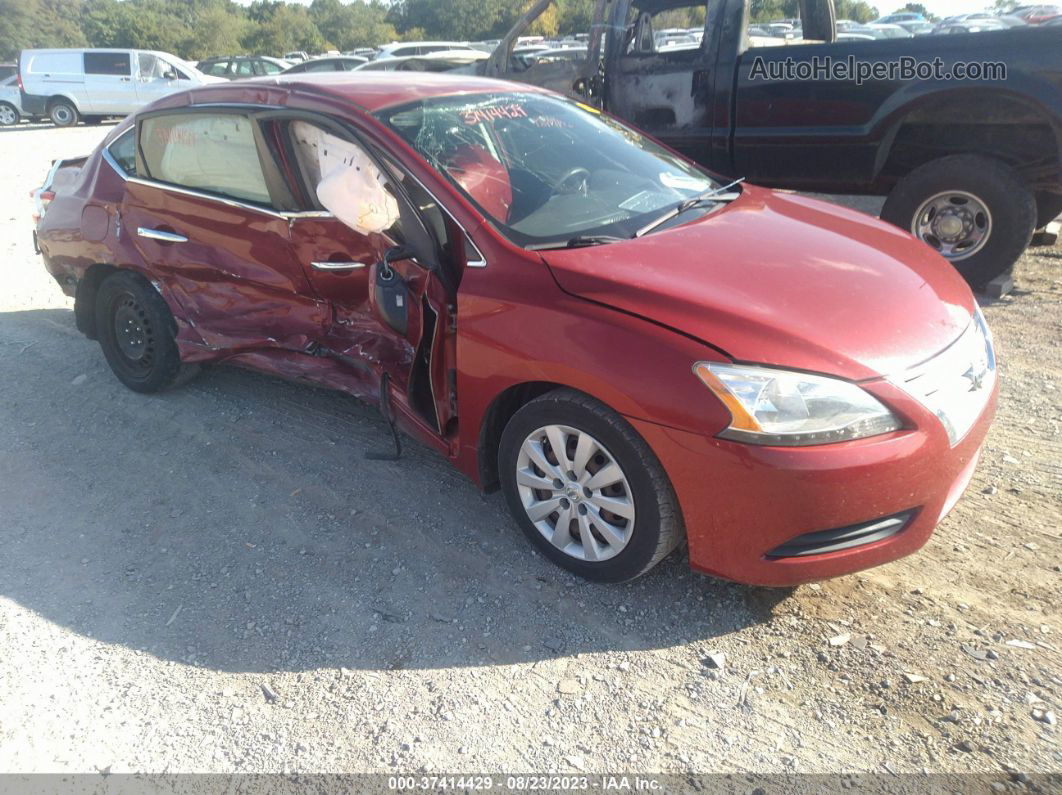 2014 Nissan Sentra Fe+ S/fe+ Sv/s/sv/sr/sl Red vin: 3N1AB7APXEL640958