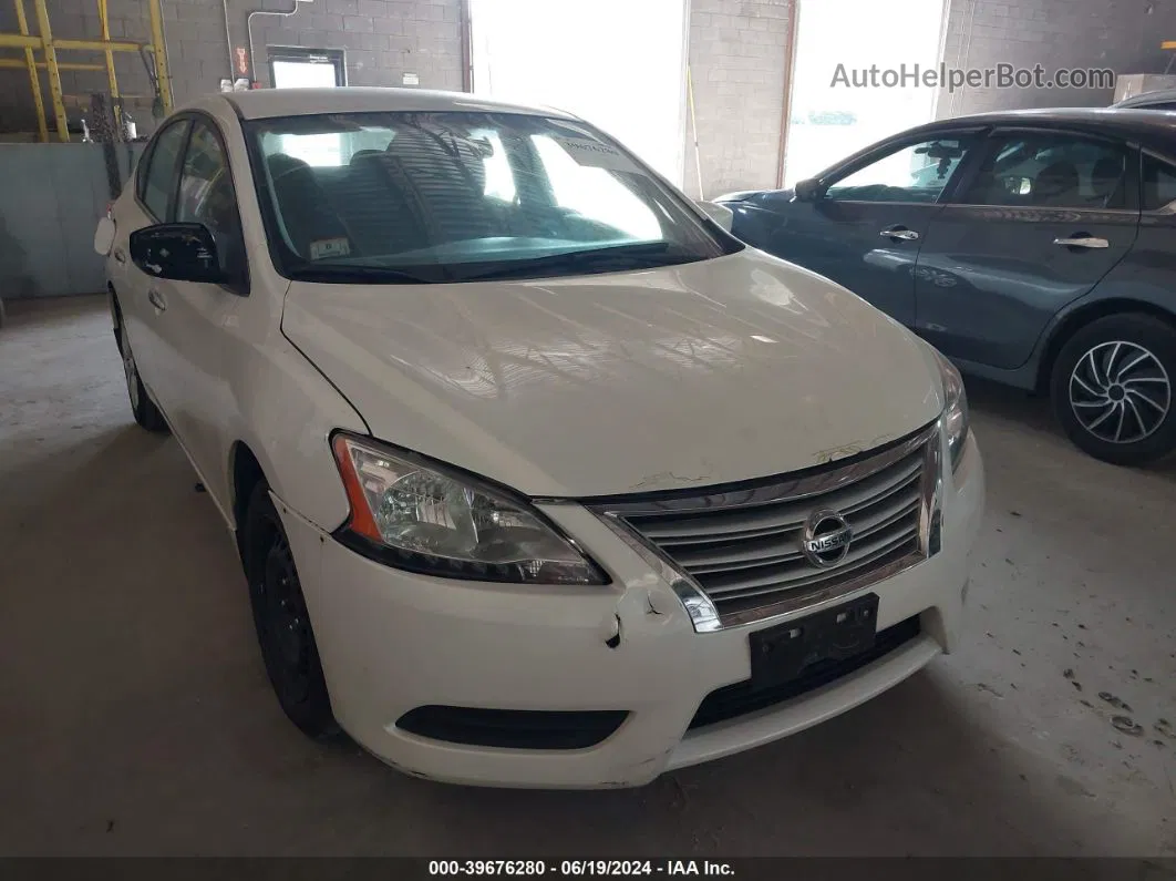 2014 Nissan Sentra Fe+ S/fe+ Sv/s/sl/sr/sv White vin: 3N1AB7APXEL648235