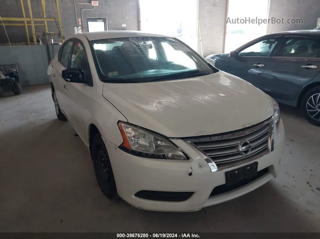 2014 Nissan Sentra Fe+ S/fe+ Sv/s/sl/sr/sv White vin: 3N1AB7APXEL648235