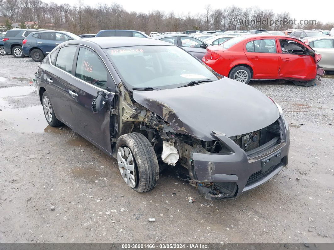 2014 Nissan Sentra Sv Серый vin: 3N1AB7APXEL668307