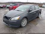 2014 Nissan Sentra Sv Gray vin: 3N1AB7APXEL668307