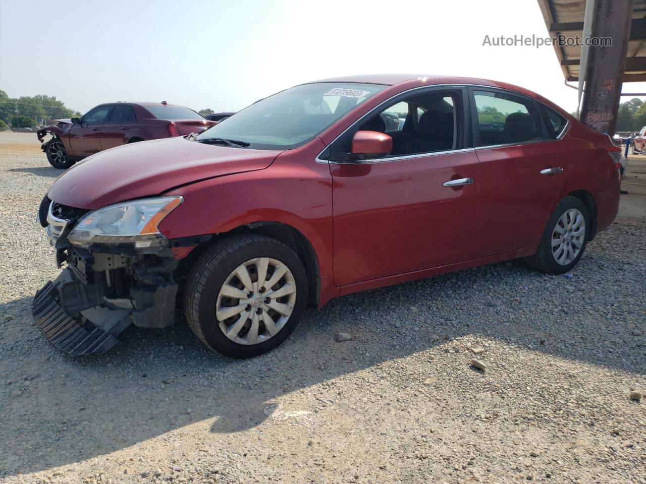 2014 Nissan Sentra S Красный vin: 3N1AB7APXEL676407