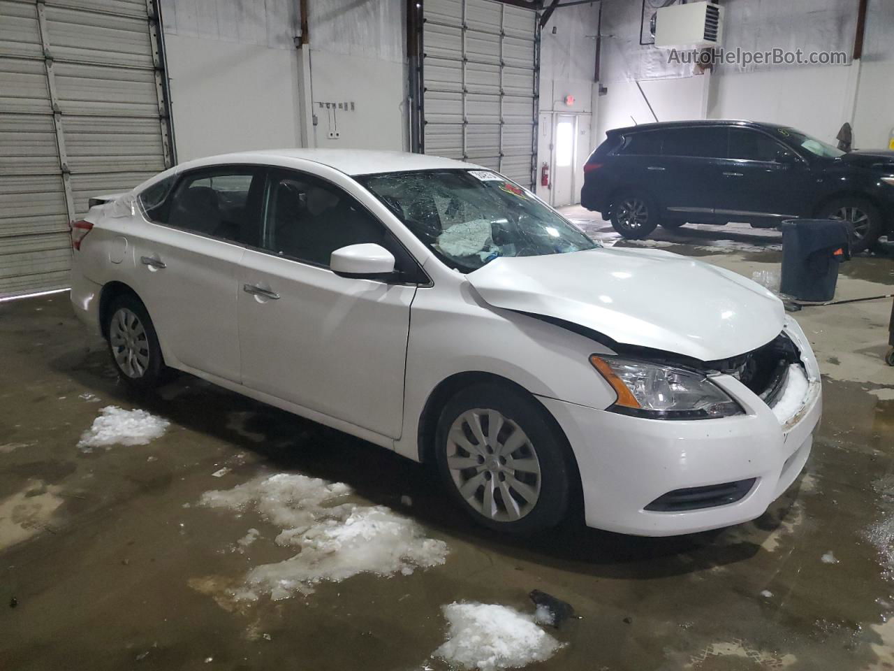 2014 Nissan Sentra S Белый vin: 3N1AB7APXEL677654