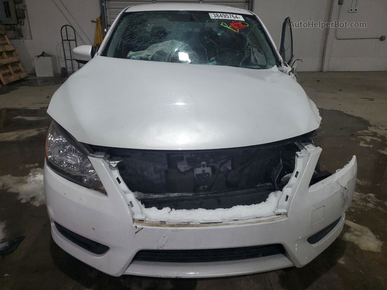 2014 Nissan Sentra S White vin: 3N1AB7APXEL677654