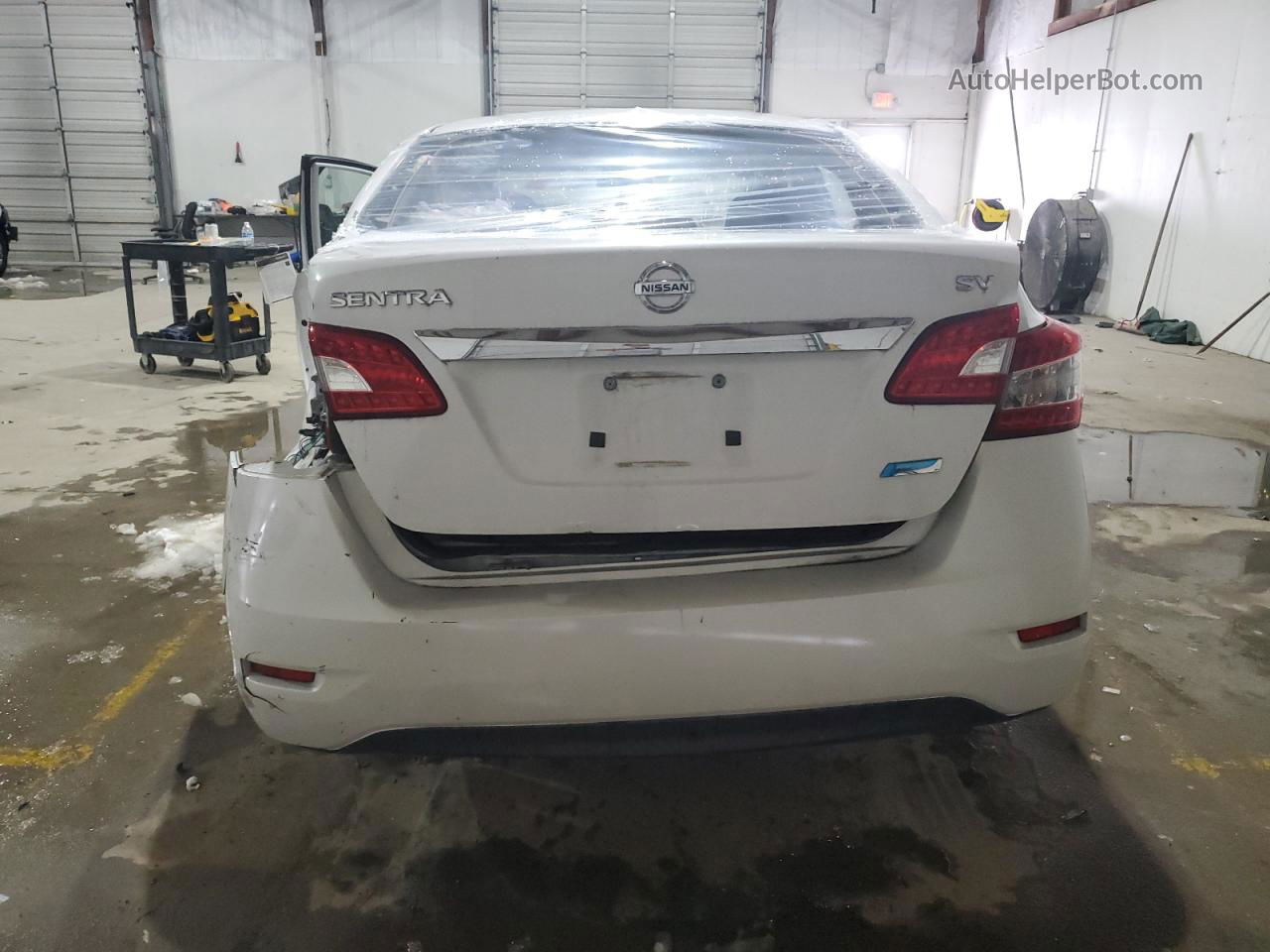 2014 Nissan Sentra S Белый vin: 3N1AB7APXEL677654