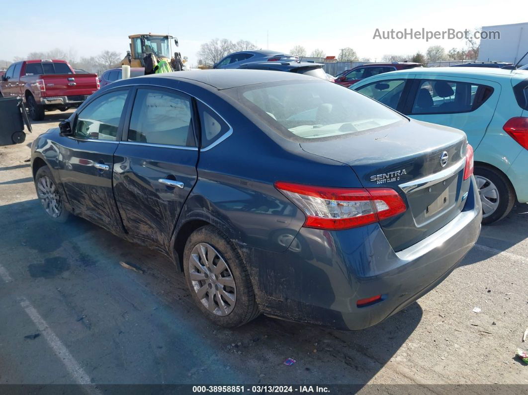 2014 Nissan Sentra Sv Blue vin: 3N1AB7APXEY214660