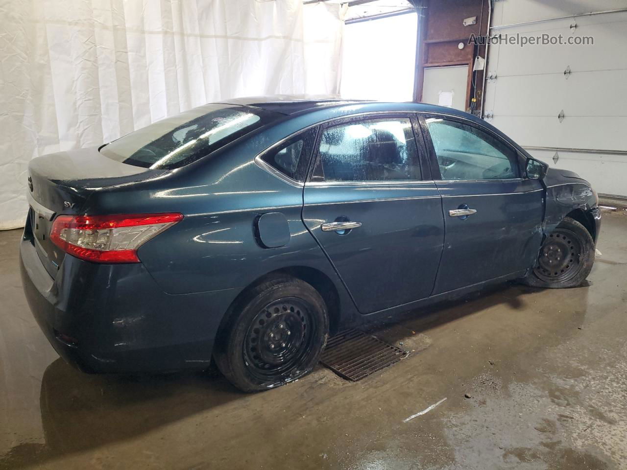 2014 Nissan Sentra S Синий vin: 3N1AB7APXEY224329