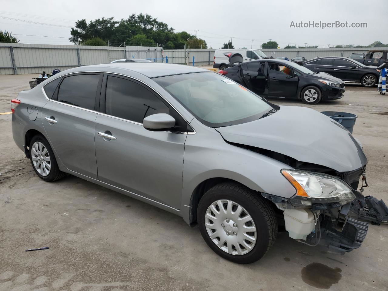 2014 Nissan Sentra S Gray vin: 3N1AB7APXEY241275
