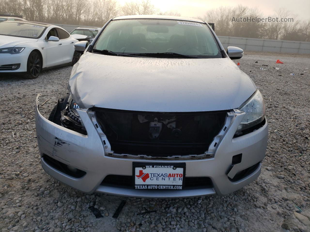 2014 Nissan Sentra S Серебряный vin: 3N1AB7APXEY258626