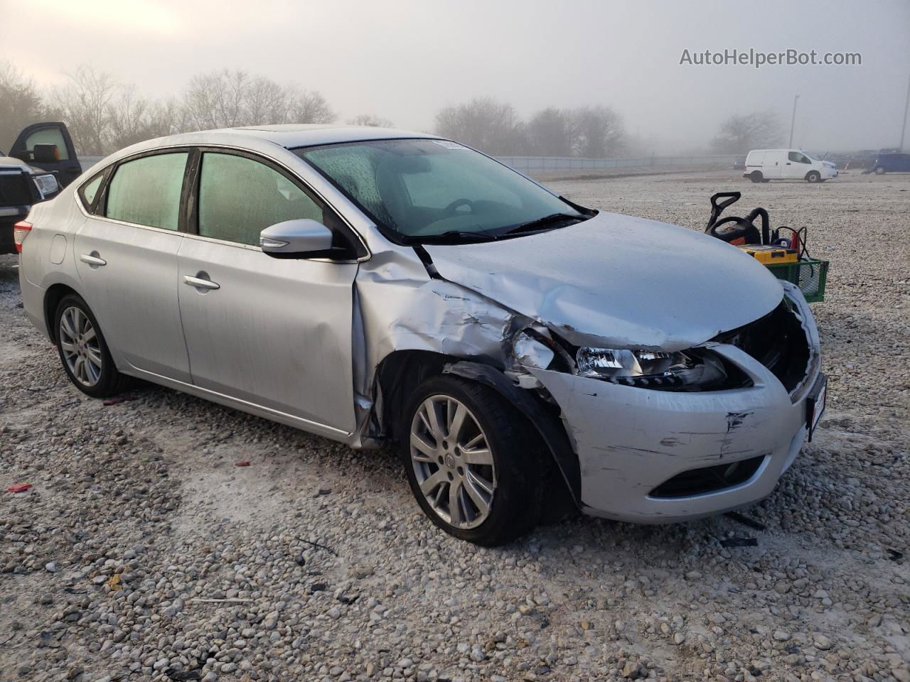 2014 Nissan Sentra S Silver vin: 3N1AB7APXEY258626