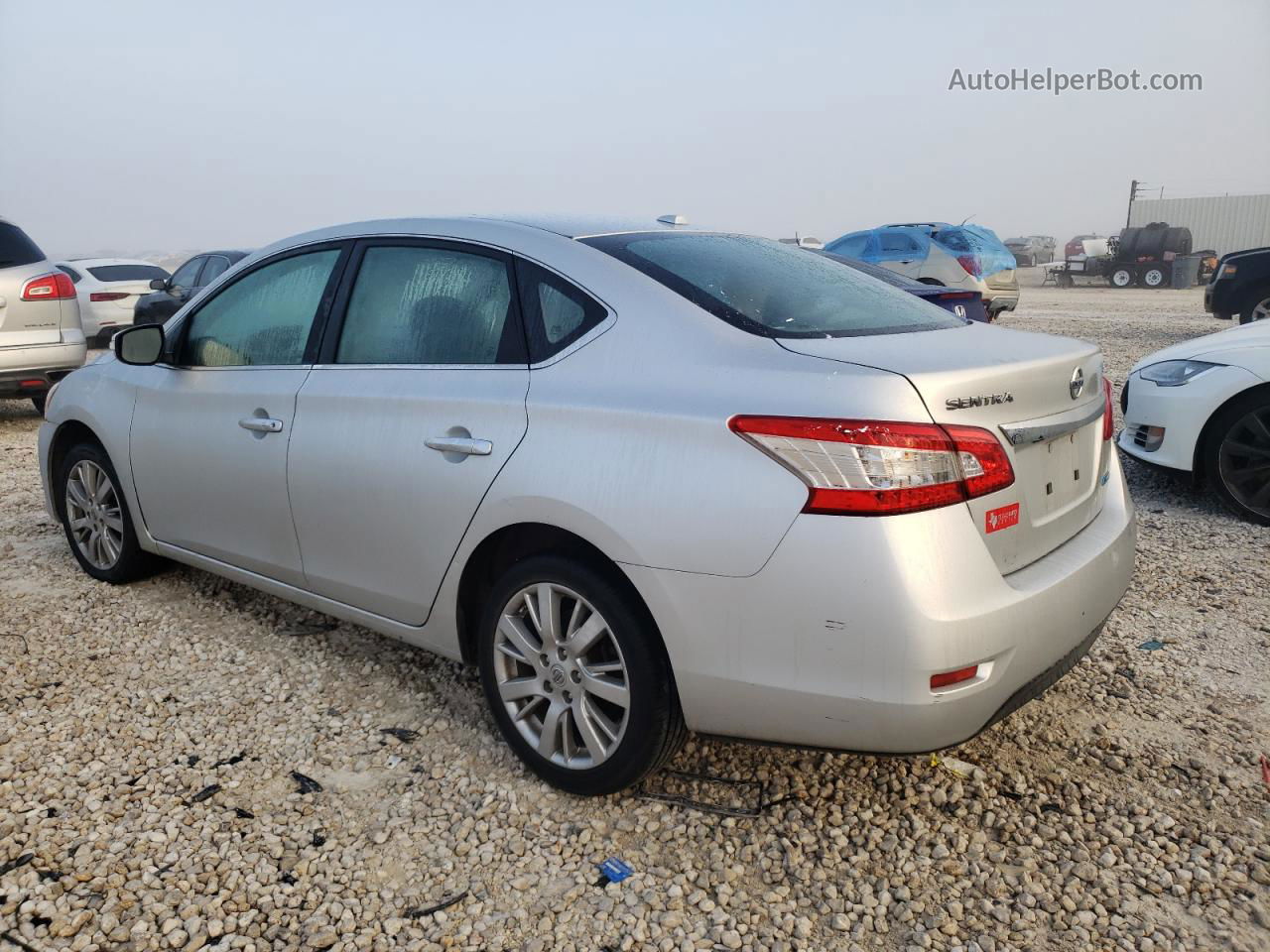 2014 Nissan Sentra S Серебряный vin: 3N1AB7APXEY258626