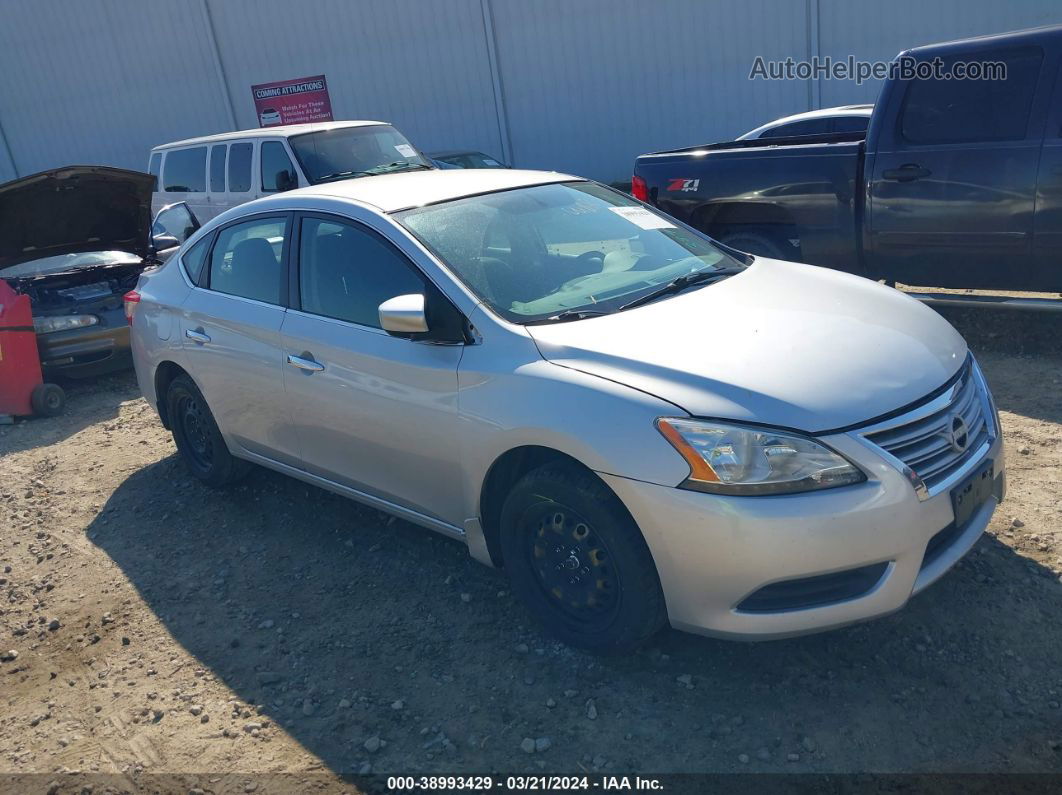 2014 Nissan Sentra S Silver vin: 3N1AB7APXEY264720