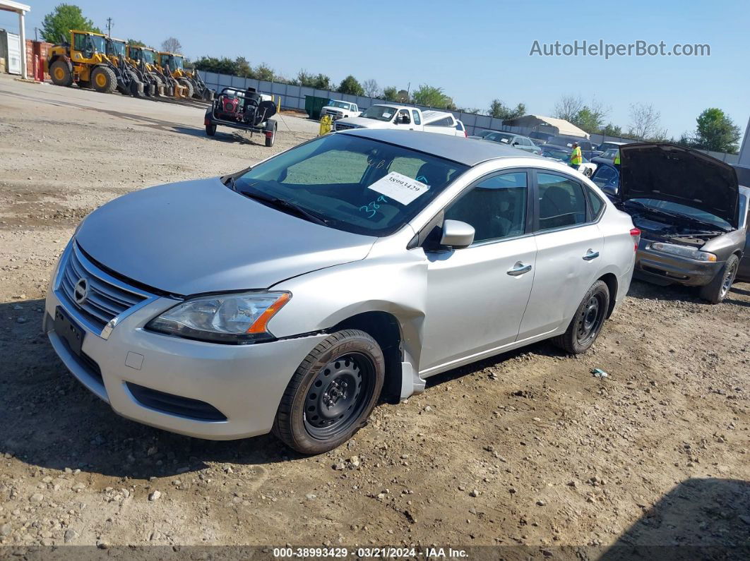 2014 Nissan Sentra S Silver vin: 3N1AB7APXEY264720