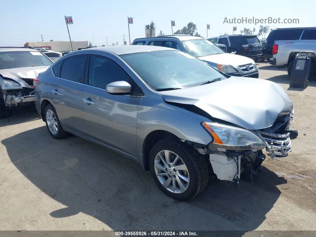 2014 Nissan Sentra Sv Серый vin: 3N1AB7APXEY301359