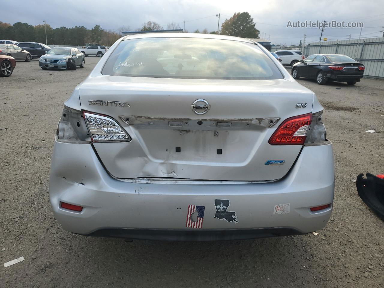 2014 Nissan Sentra S Silver vin: 3N1AB7APXEY332675