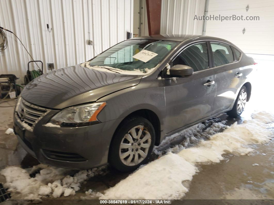 2015 Nissan Sentra Sv Gray vin: 3N1AB7APXFL670673