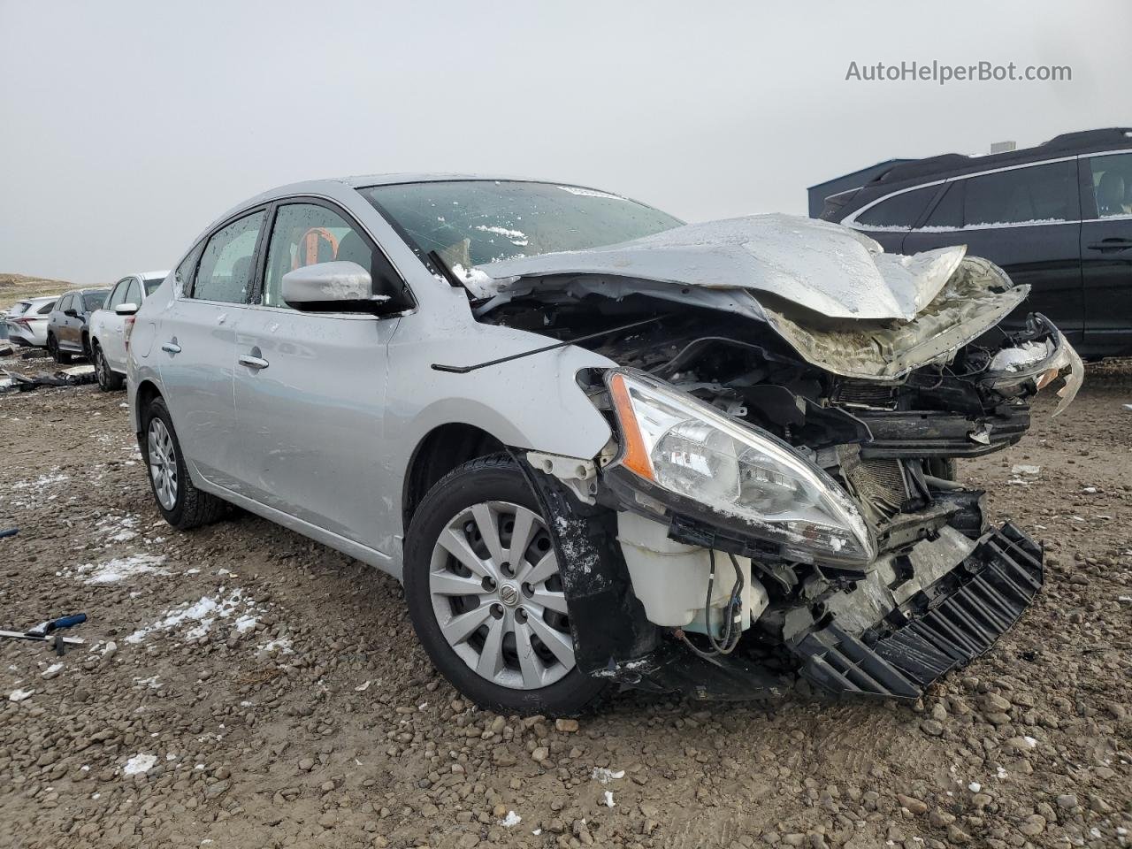 2015 Nissan Sentra S Gray vin: 3N1AB7APXFL671726