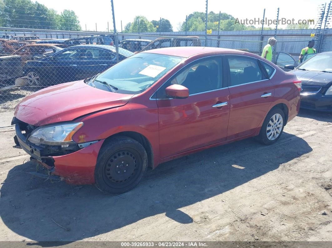 2015 Nissan Sentra Sv Red vin: 3N1AB7APXFL683620