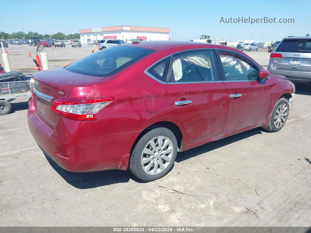 2015 Nissan Sentra Sv Red vin: 3N1AB7APXFL683620