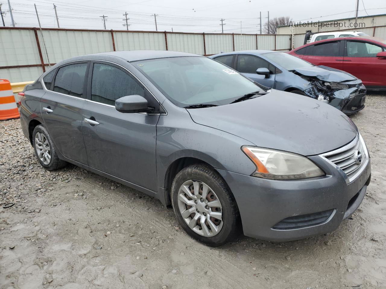 2015 Nissan Sentra S Gray vin: 3N1AB7APXFL688008