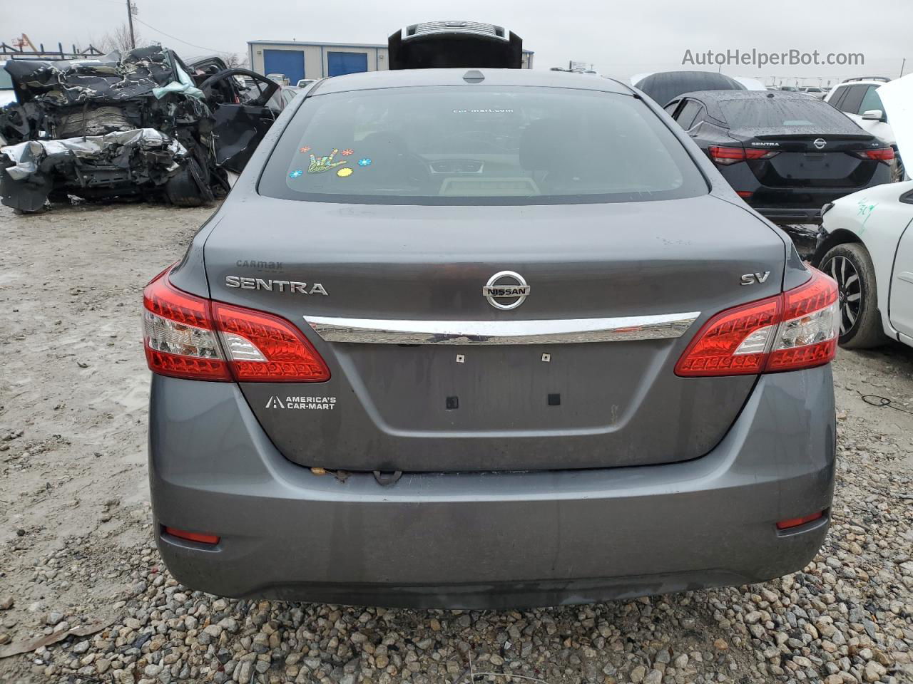 2015 Nissan Sentra S Gray vin: 3N1AB7APXFL688008