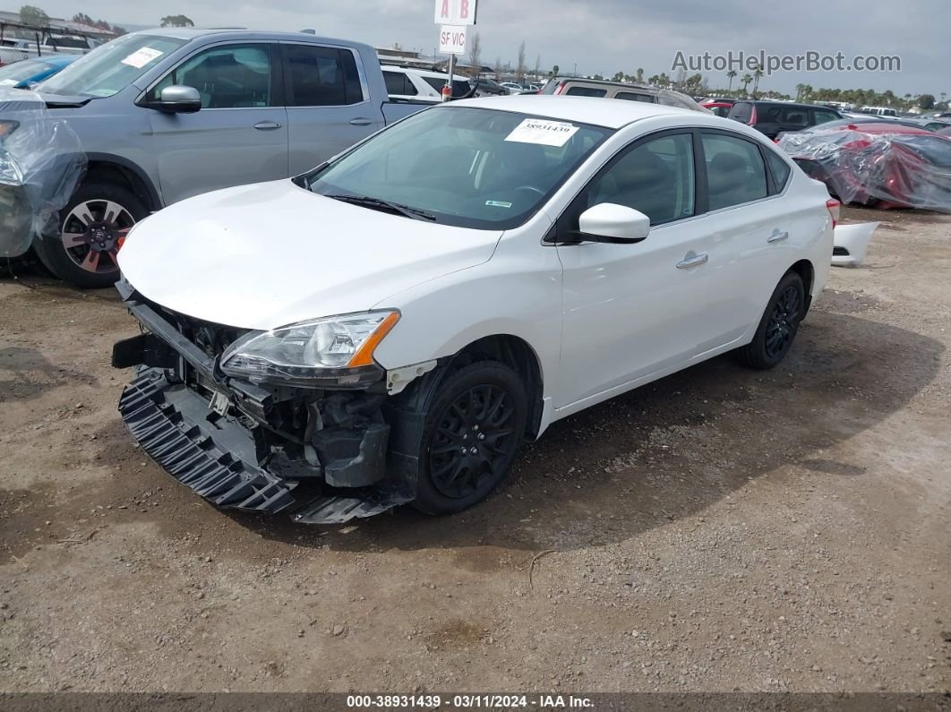 2015 Nissan Sentra Sv White vin: 3N1AB7APXFL695850