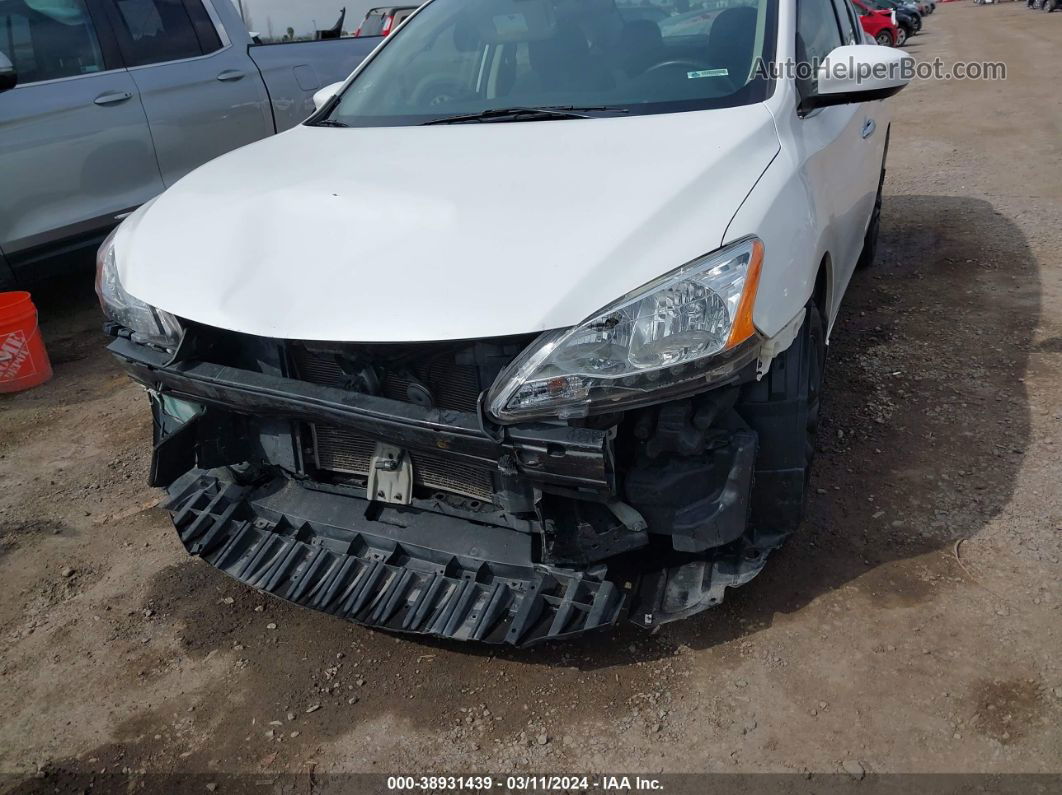 2015 Nissan Sentra Sv White vin: 3N1AB7APXFL695850