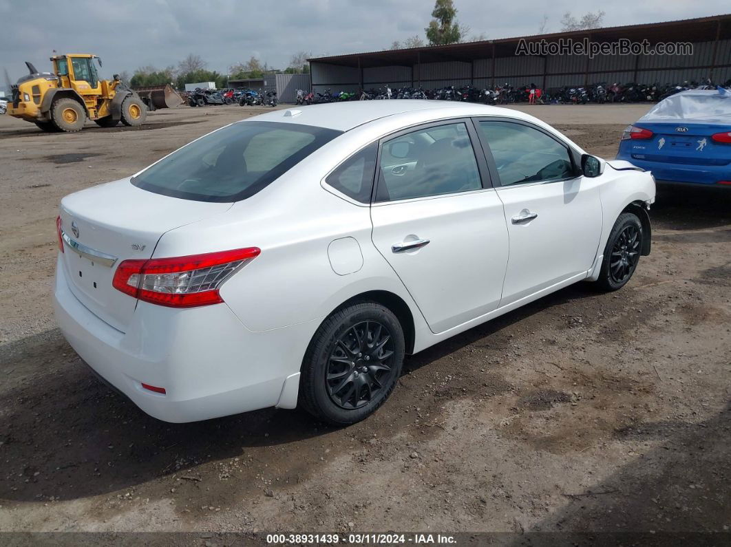 2015 Nissan Sentra Sv White vin: 3N1AB7APXFL695850