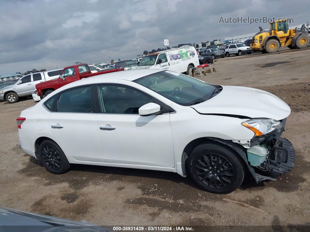 2015 Nissan Sentra Sv White vin: 3N1AB7APXFL695850