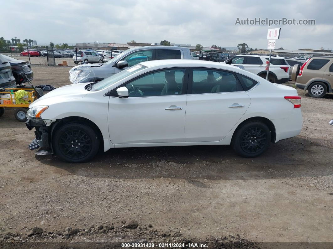 2015 Nissan Sentra Sv White vin: 3N1AB7APXFL695850