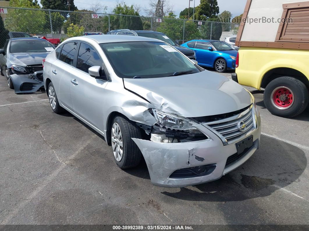 2015 Nissan Sentra Sv Silver vin: 3N1AB7APXFY215230