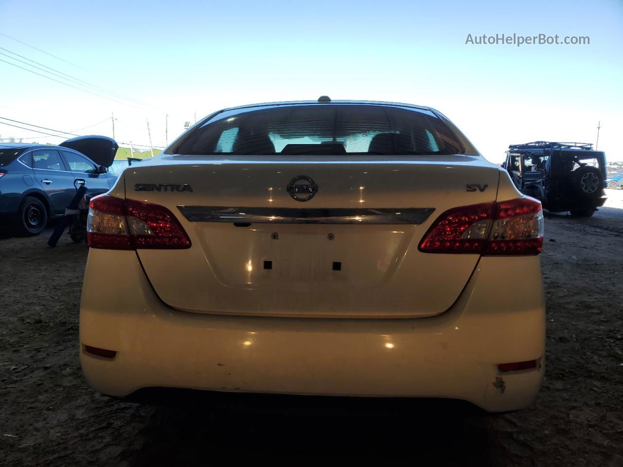 2015 Nissan Sentra S White vin: 3N1AB7APXFY218435