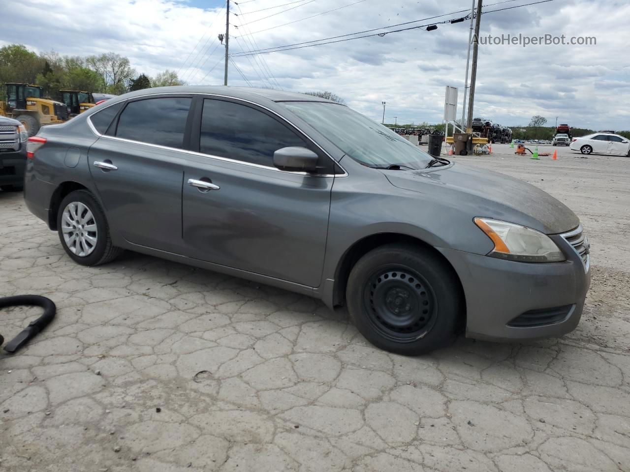 2015 Nissan Sentra S Gray vin: 3N1AB7APXFY232643