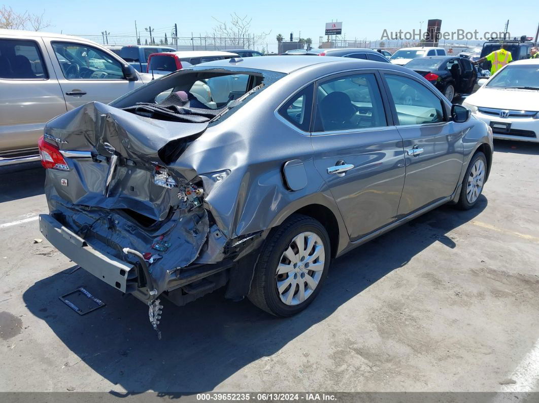 2015 Nissan Sentra Sv Gray vin: 3N1AB7APXFY244498