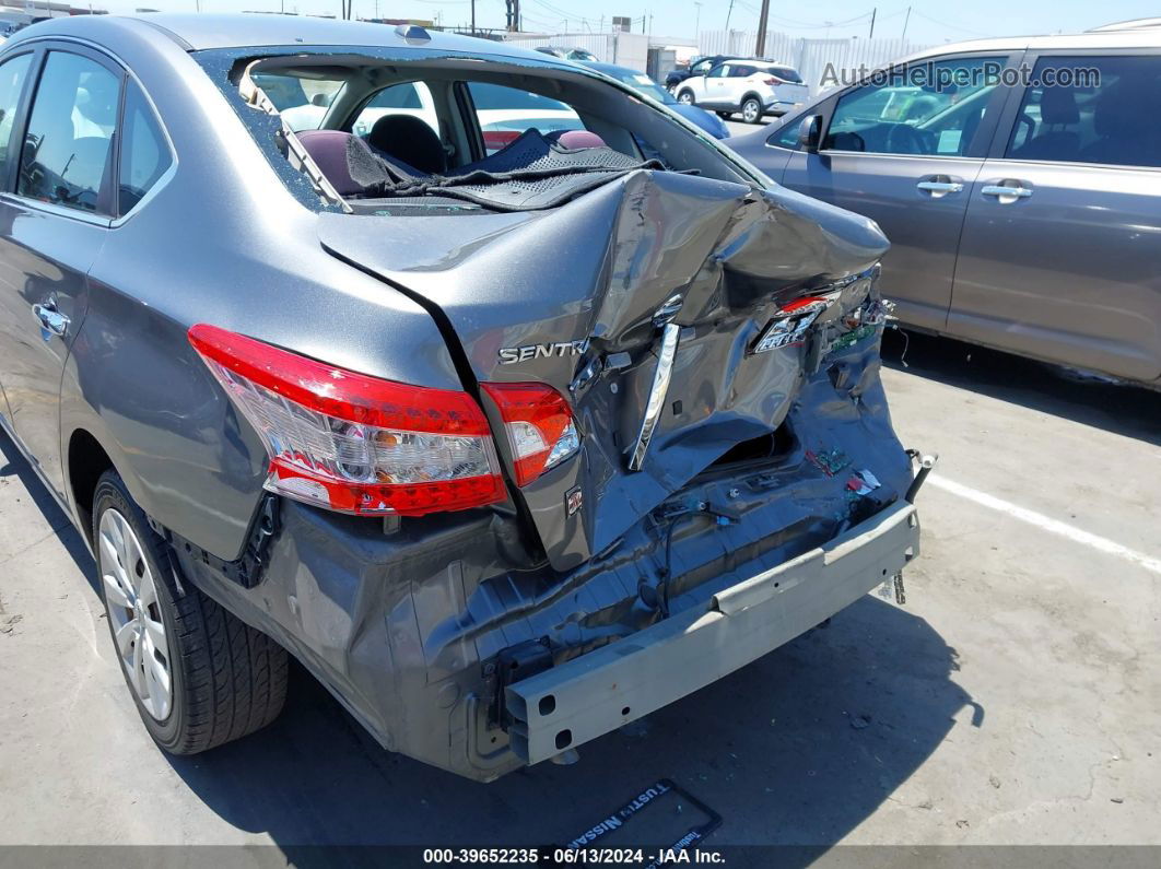 2015 Nissan Sentra Sv Gray vin: 3N1AB7APXFY244498