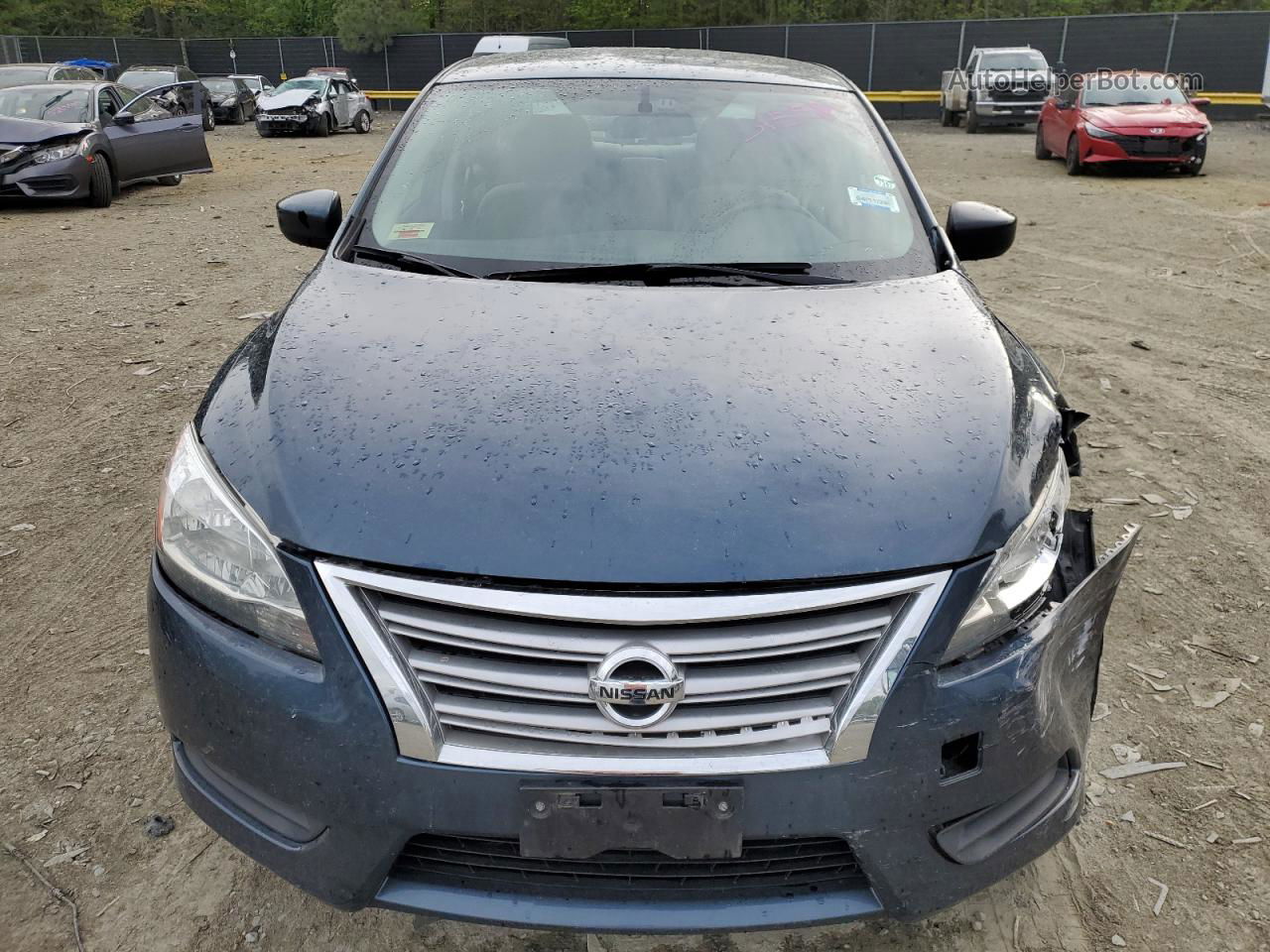 2015 Nissan Sentra S Синий vin: 3N1AB7APXFY253203