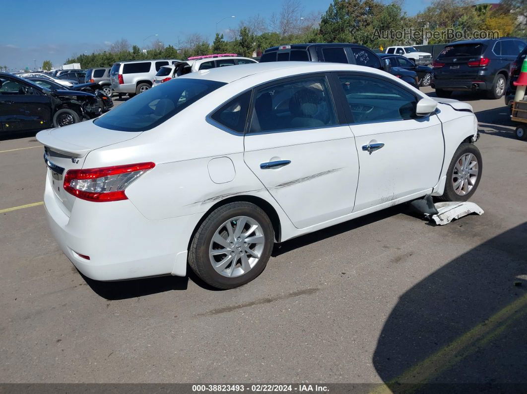 2015 Nissan Sentra S/sv/sr/sl White vin: 3N1AB7APXFY272866