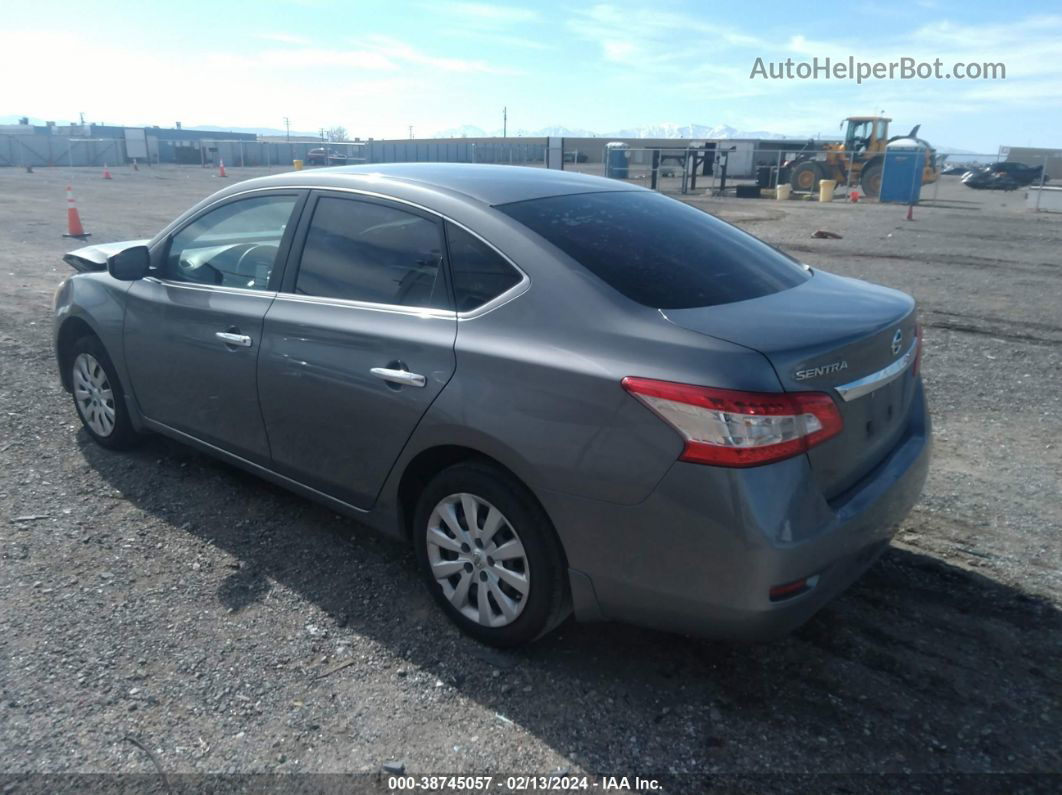 2015 Nissan Sentra S Gray vin: 3N1AB7APXFY278019