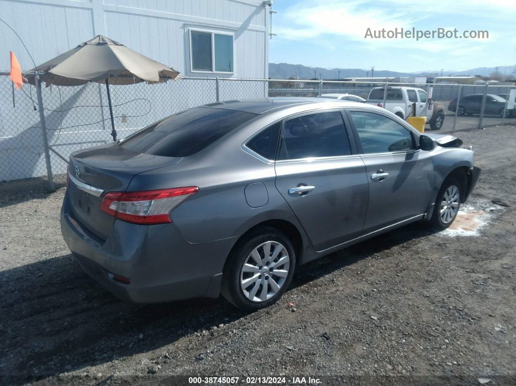 2015 Nissan Sentra S Gray vin: 3N1AB7APXFY278019