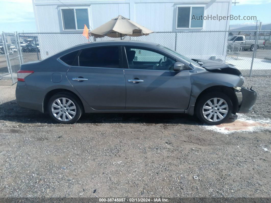 2015 Nissan Sentra S Серый vin: 3N1AB7APXFY278019