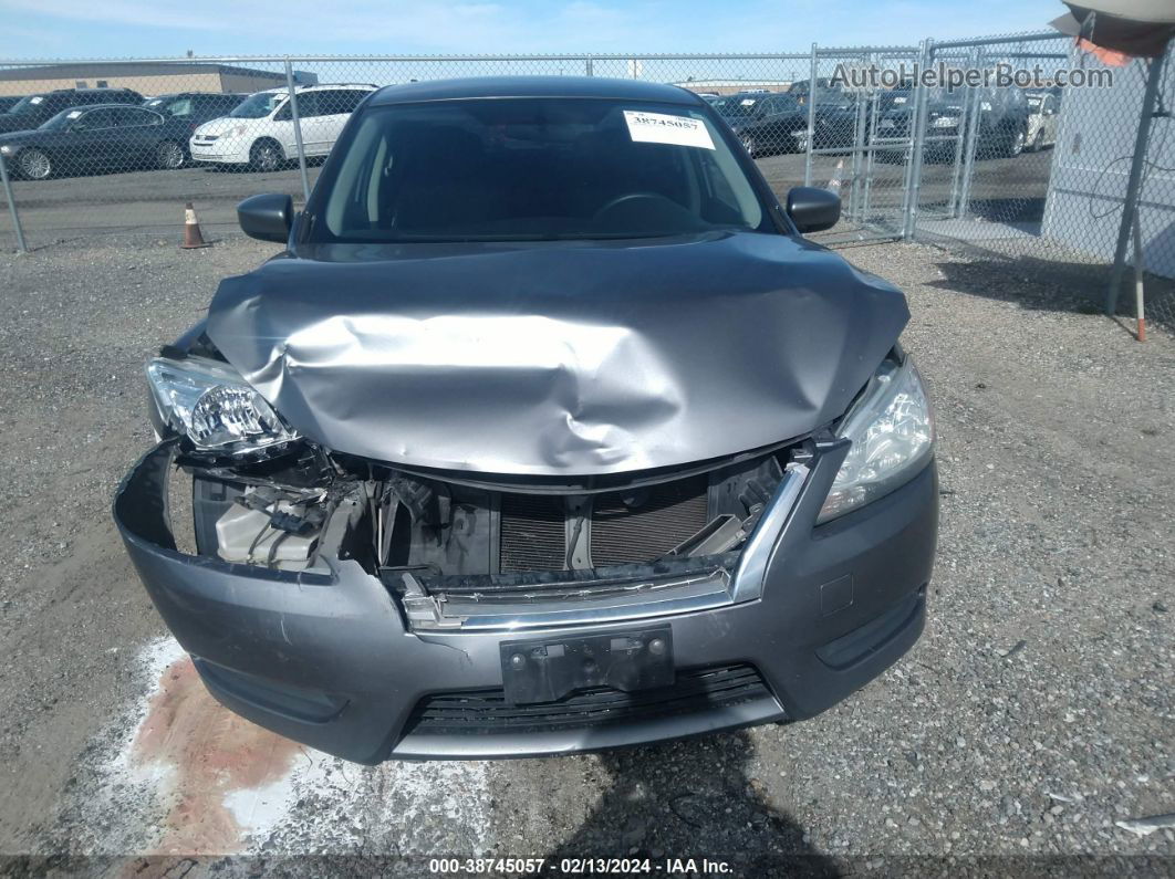 2015 Nissan Sentra S Gray vin: 3N1AB7APXFY278019