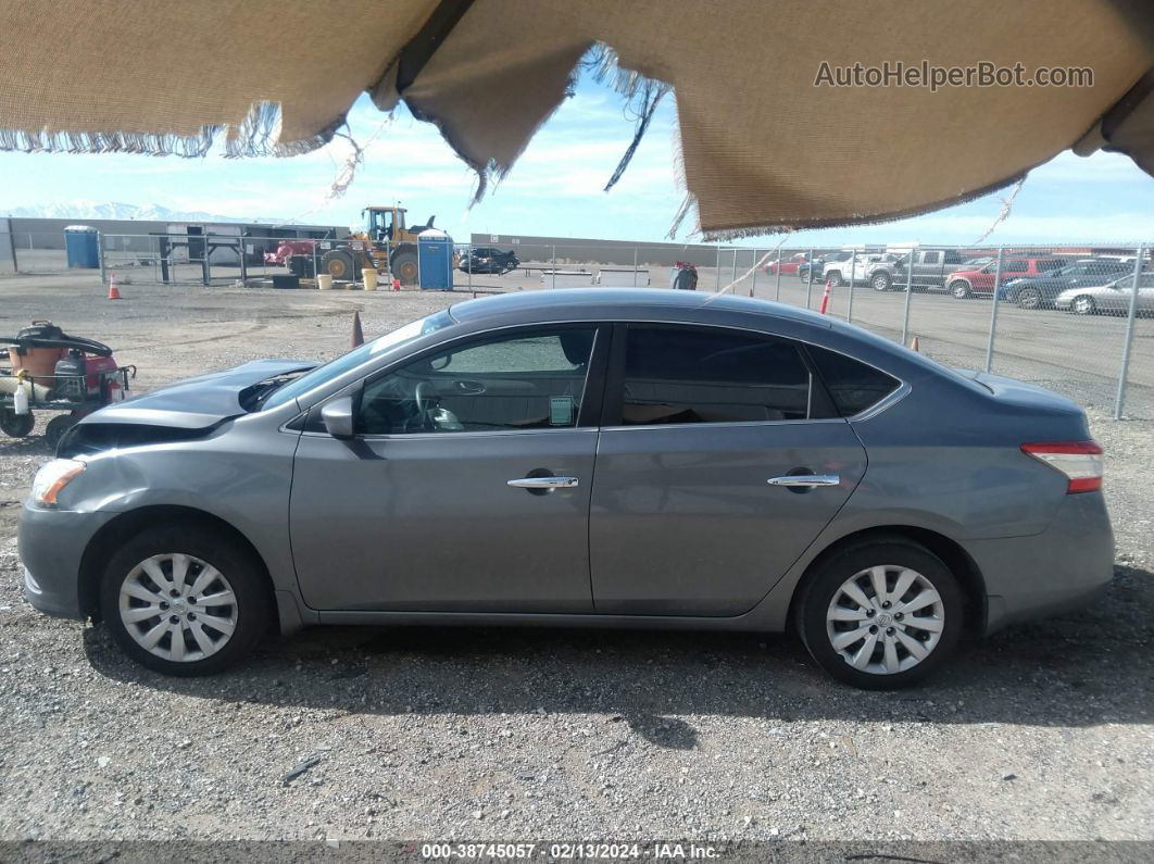 2015 Nissan Sentra S Серый vin: 3N1AB7APXFY278019