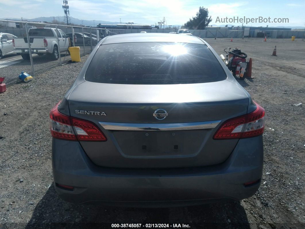 2015 Nissan Sentra S Gray vin: 3N1AB7APXFY278019