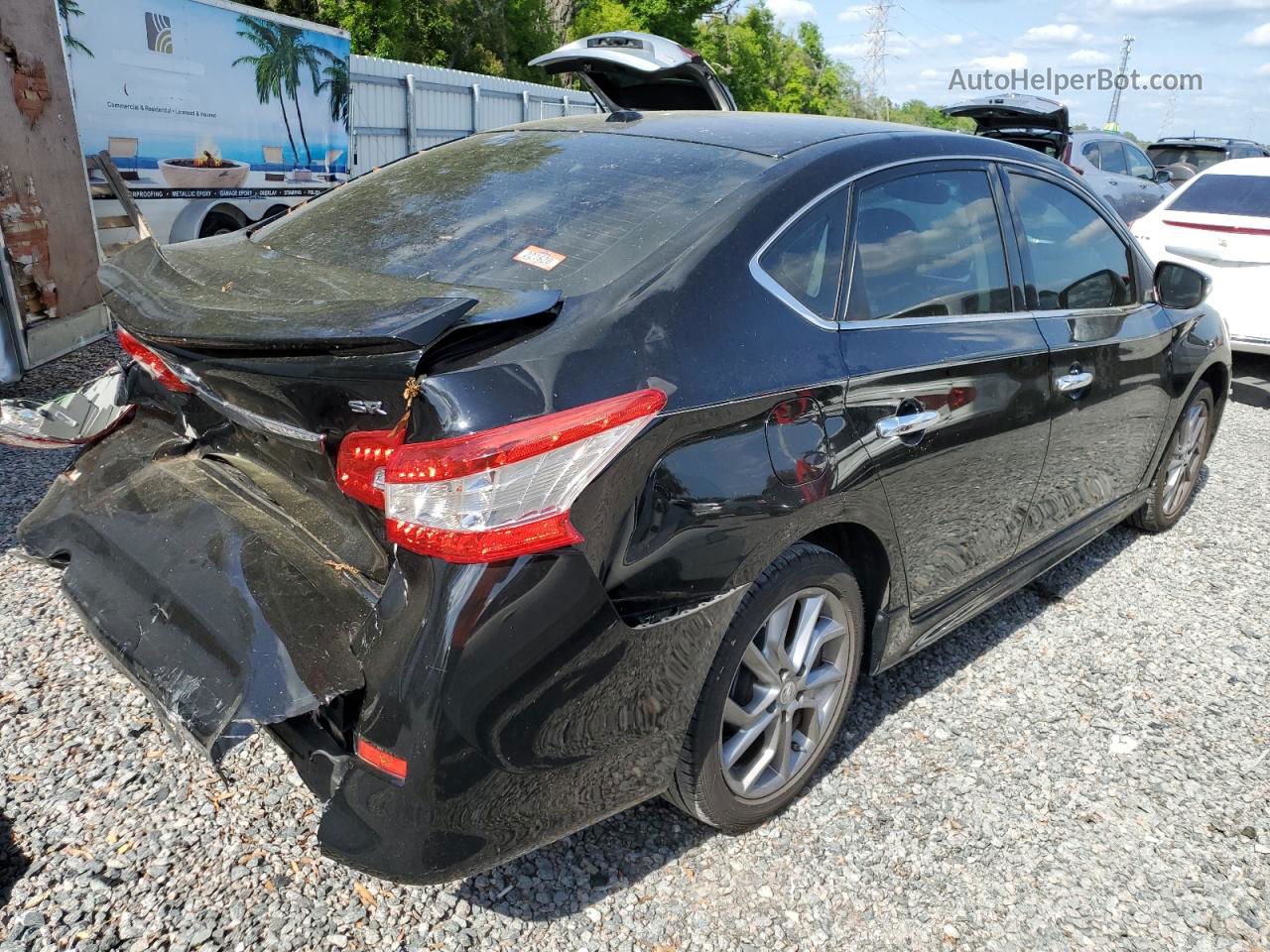 2015 Nissan Sentra S Черный vin: 3N1AB7APXFY321631