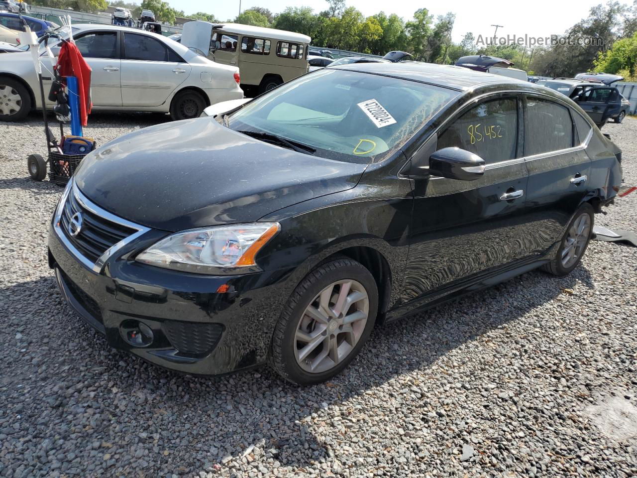 2015 Nissan Sentra S Черный vin: 3N1AB7APXFY321631