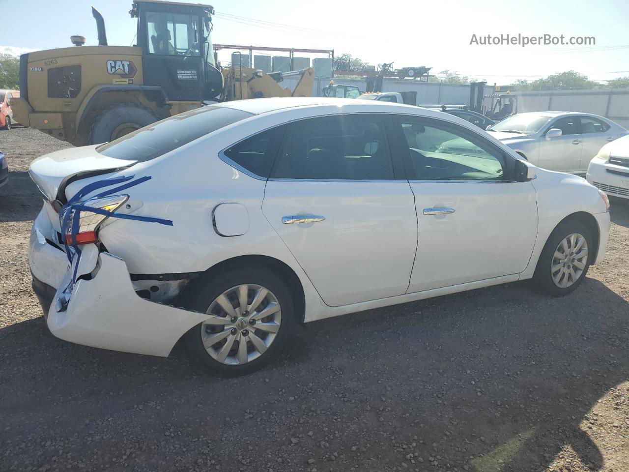 2015 Nissan Sentra S White vin: 3N1AB7APXFY324626