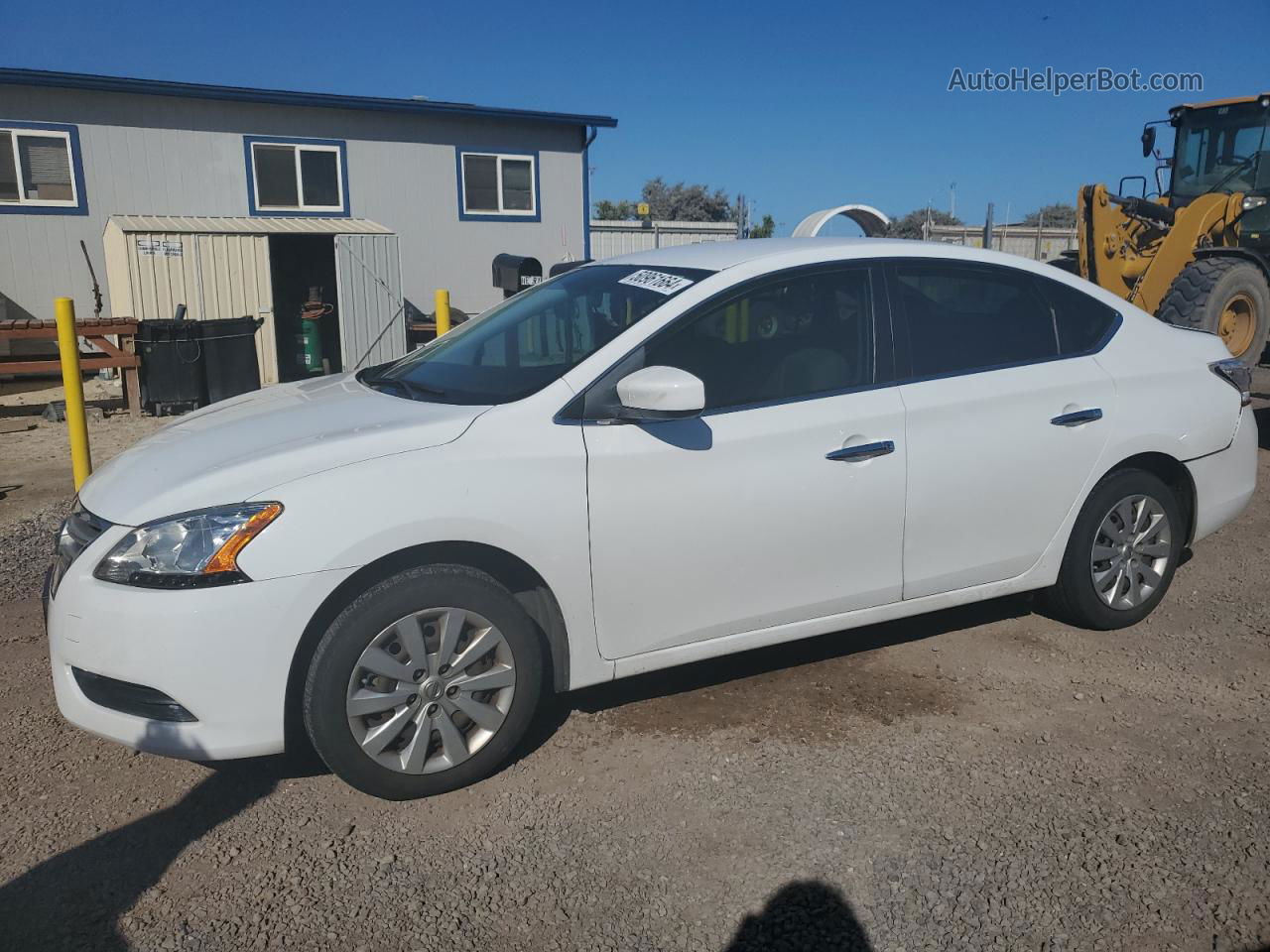 2015 Nissan Sentra S Белый vin: 3N1AB7APXFY324626