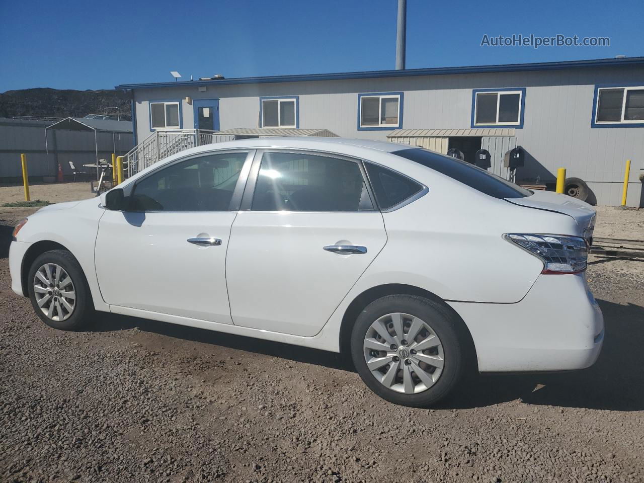 2015 Nissan Sentra S White vin: 3N1AB7APXFY324626