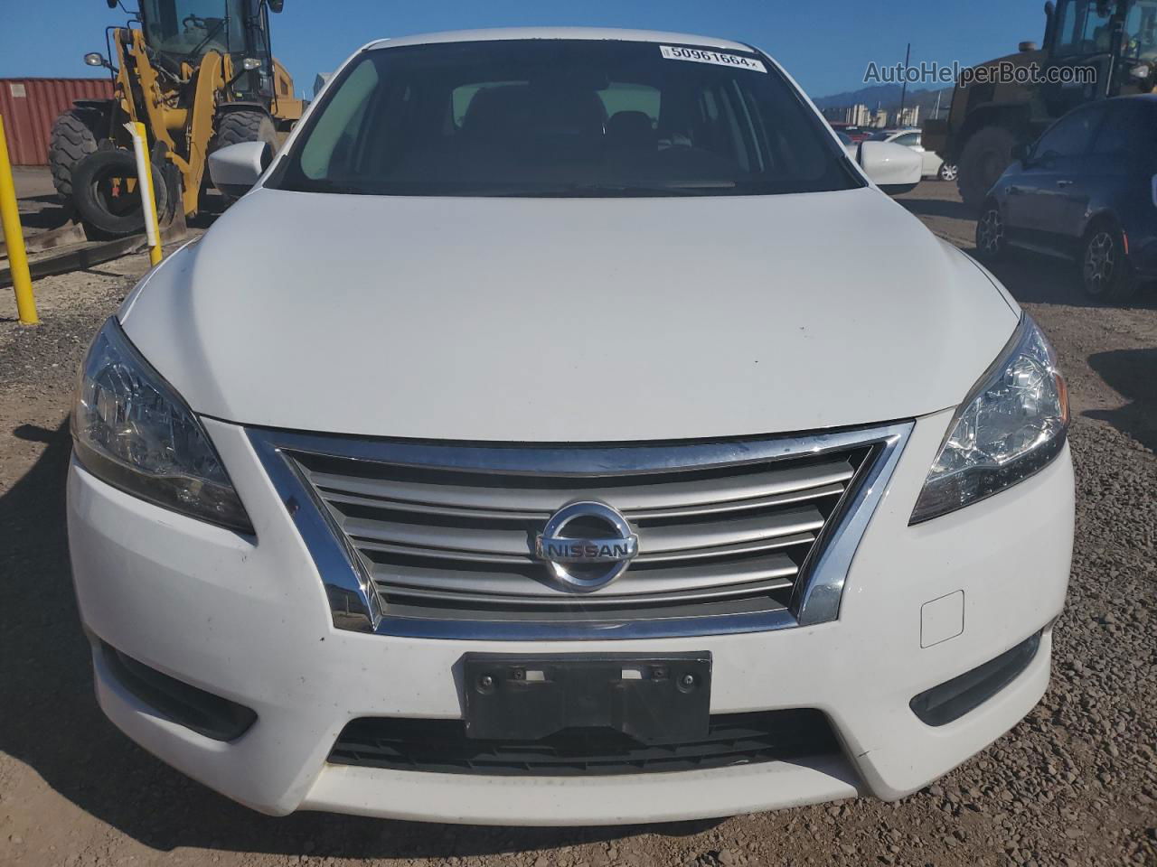 2015 Nissan Sentra S Белый vin: 3N1AB7APXFY324626