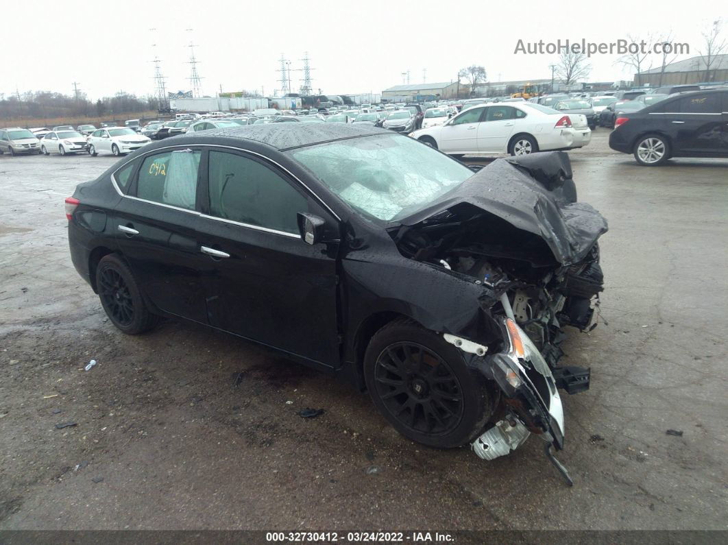 2015 Nissan Sentra S Black vin: 3N1AB7APXFY371798